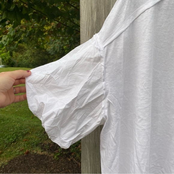 Dress Up America White Puff Sleeve Blouse size L - Picture 3 of 5